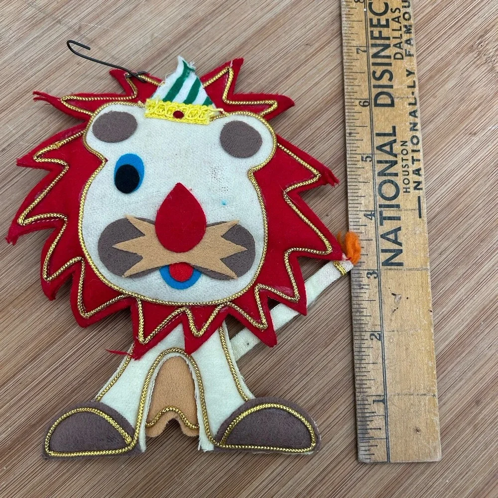 Vintage Lion Felt Pillow Cloth Made In Japan‎ Holiday Ornaments